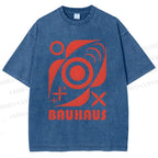 Unisex Bauhaus Geometry Printed Washed Tee