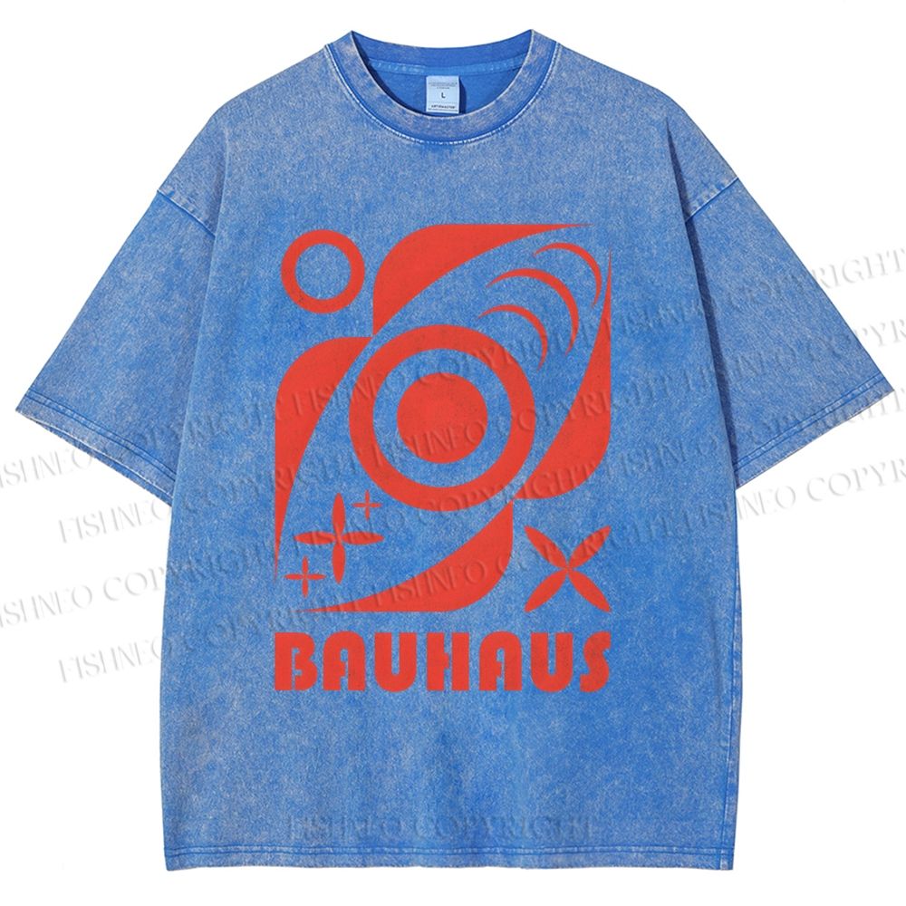 Unisex Bauhaus Geometry Printed Washed Tee