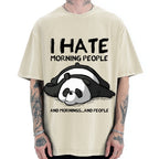Unisex I Hate Morning People Vintage Printed Washed Tee