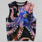 Unisex Octopus Printed Tank Top