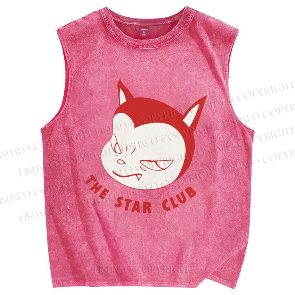 Unisex Yoshitomo Nara The Star Club Printed Washed Tank Top