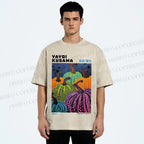 Unisex Yayoi Kusama Pumpkin Printed Washed Tee