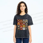 Unisex All Kinds Of Owls Printed Washed Tee