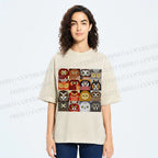 Unisex All Kinds Of Owls Printed Washed Tee