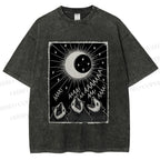Unisex Howling Opossum Printed Washed Tee