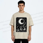 Unisex Howling Opossum Printed Washed Tee