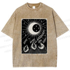 Unisex Howling Opossum Printed Washed Tee