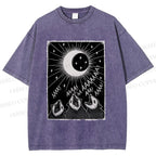 Unisex Howling Opossum Printed Washed Tee