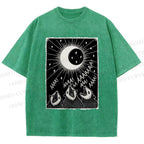 Unisex Howling Opossum Printed Washed Tee