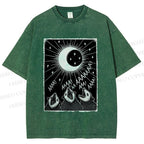 Unisex Howling Opossum Printed Washed Tee