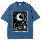 Unisex Howling Opossum Printed Washed Tee