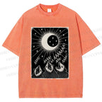 Unisex Howling Opossum Printed Washed Tee