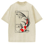 Golden Ratio Koi Vintage Washed T-shirt