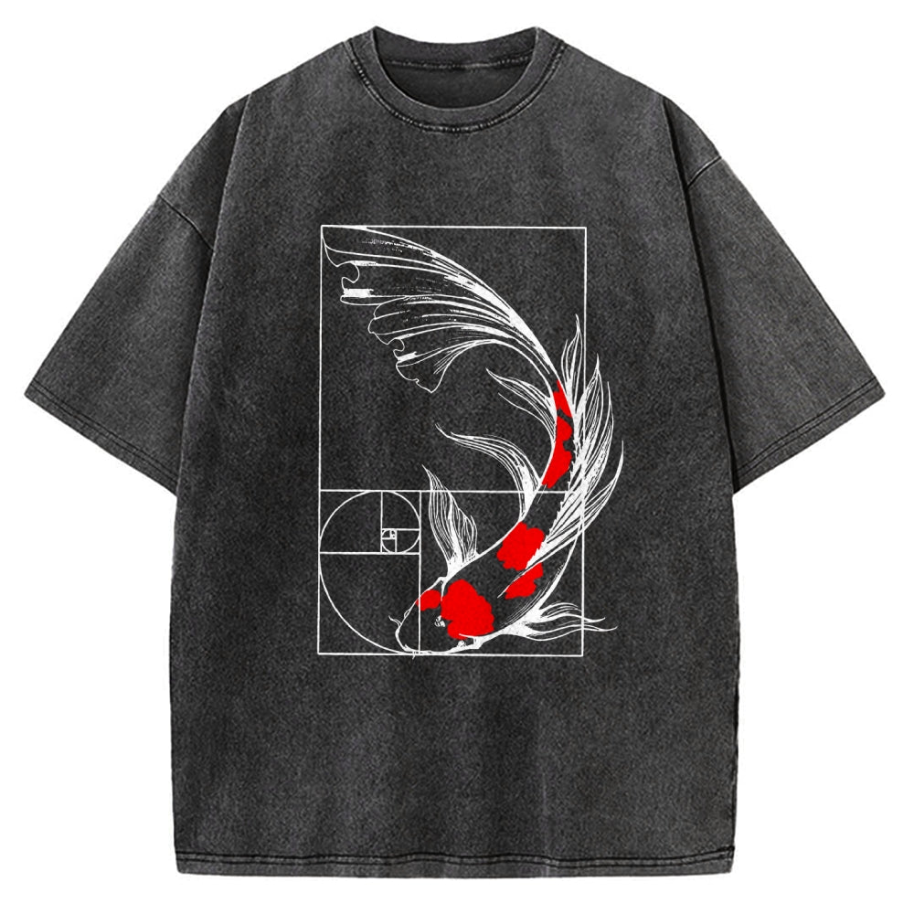Golden Ratio Koi Vintage Washed T-shirt