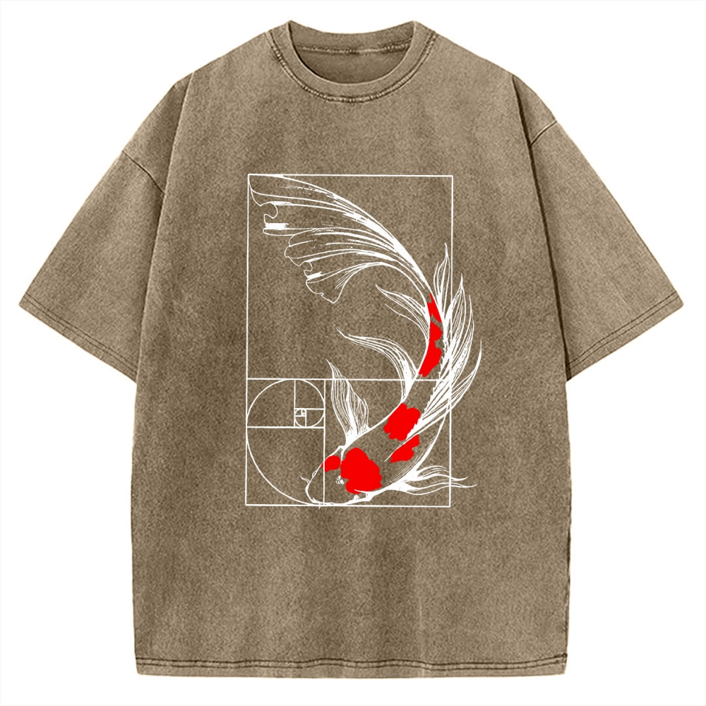 Golden Ratio Koi Vintage Washed T-shirt