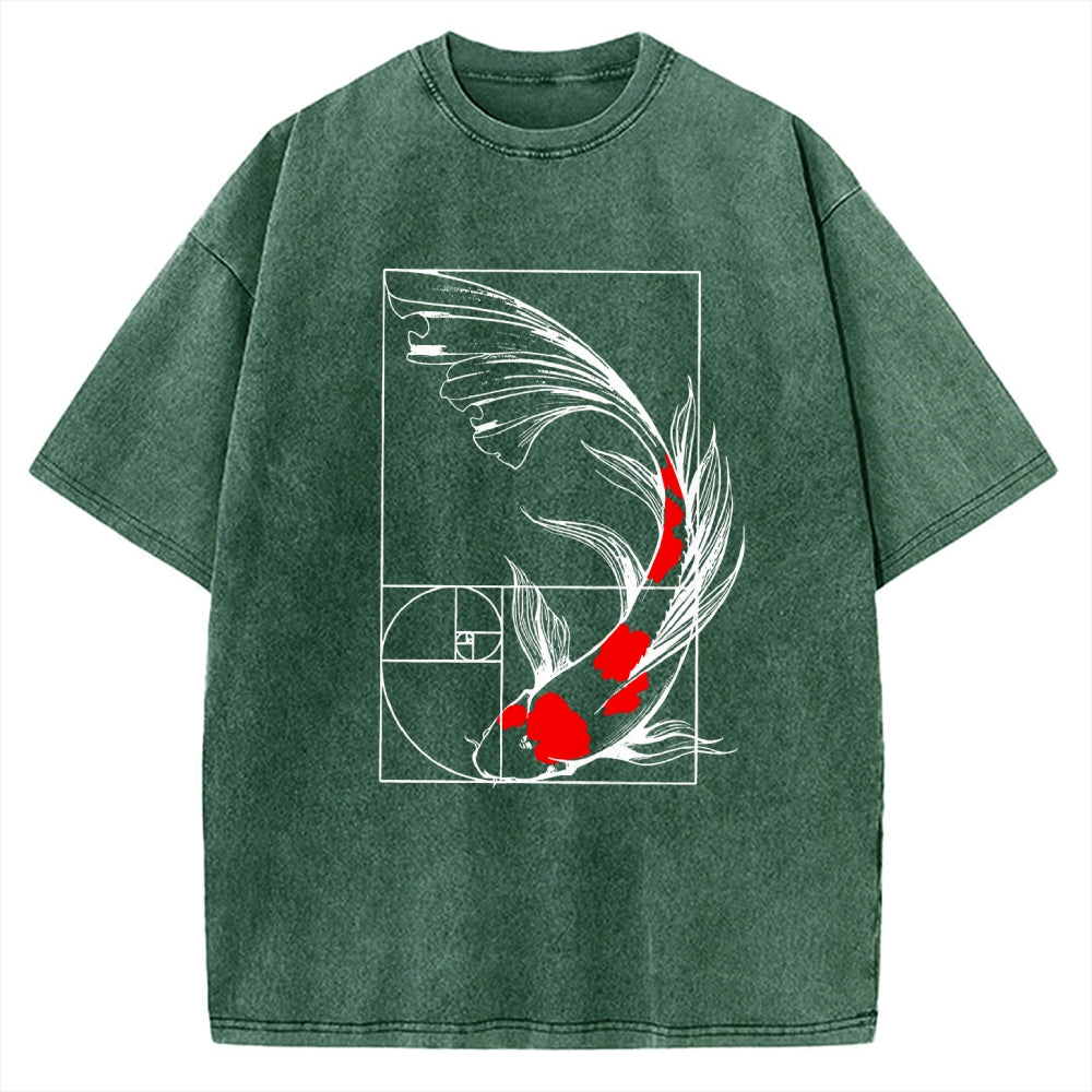 Golden Ratio Koi Vintage Washed T-shirt