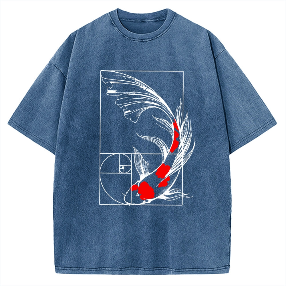 Golden Ratio Koi Vintage Washed T-shirt