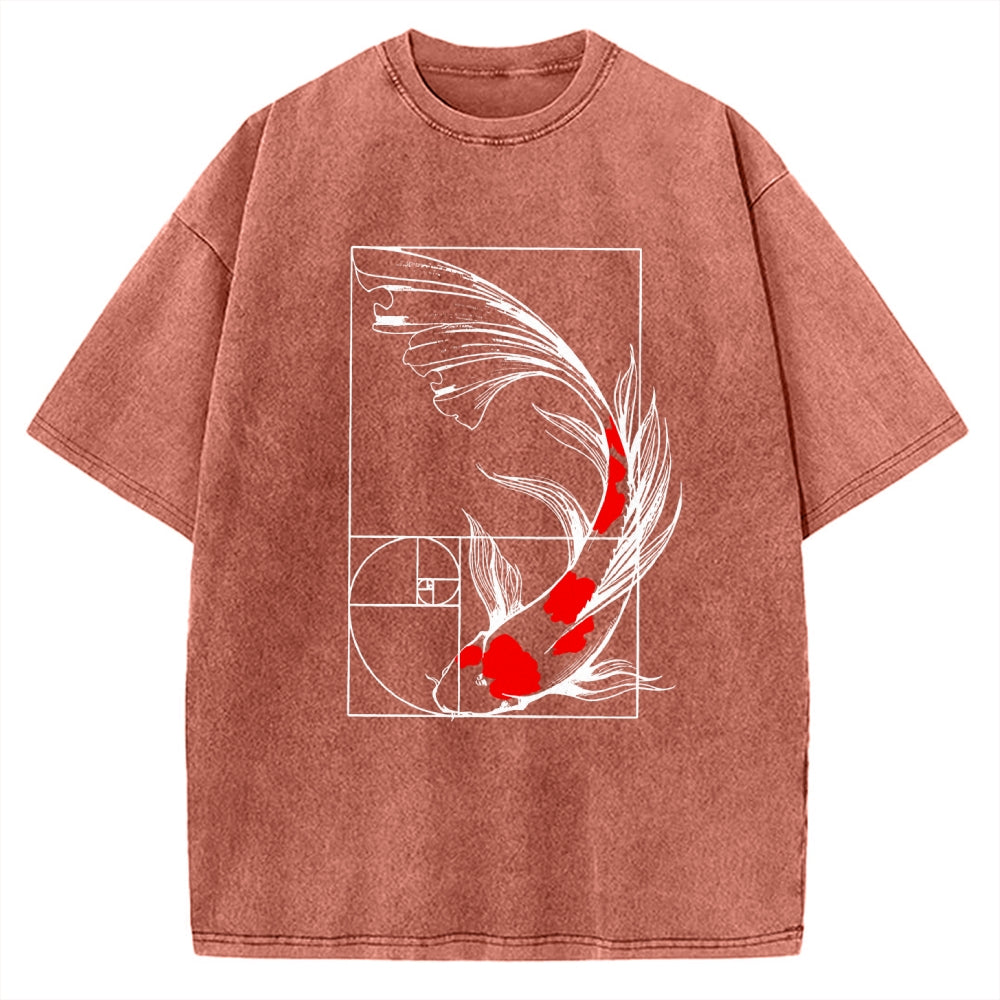 Golden Ratio Koi Vintage Washed T-shirt