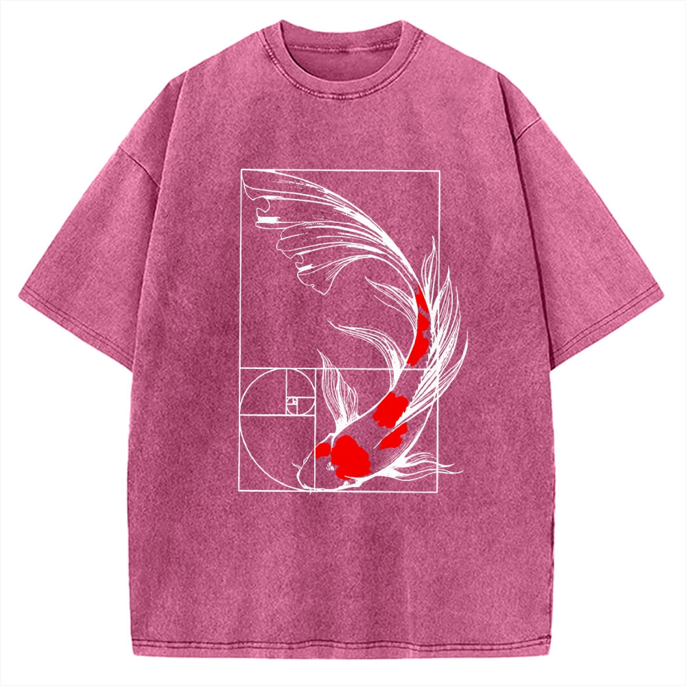 Golden Ratio Koi Vintage Washed T-shirt