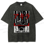 Unisex Akira Printed Washed Tee