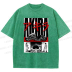 Unisex Akira Printed Washed Tee