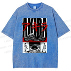 Unisex Akira Printed Washed Tee