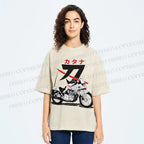 Unisex Suzuki Katana Printed Washed Tee