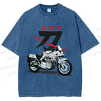 Unisex Suzuki Katana Printed Washed Tee