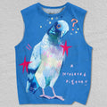 Unisex A Perplexed Pigeon Printed Tank Top