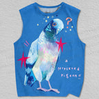 Unisex A Perplexed Pigeon Printed Tank Top