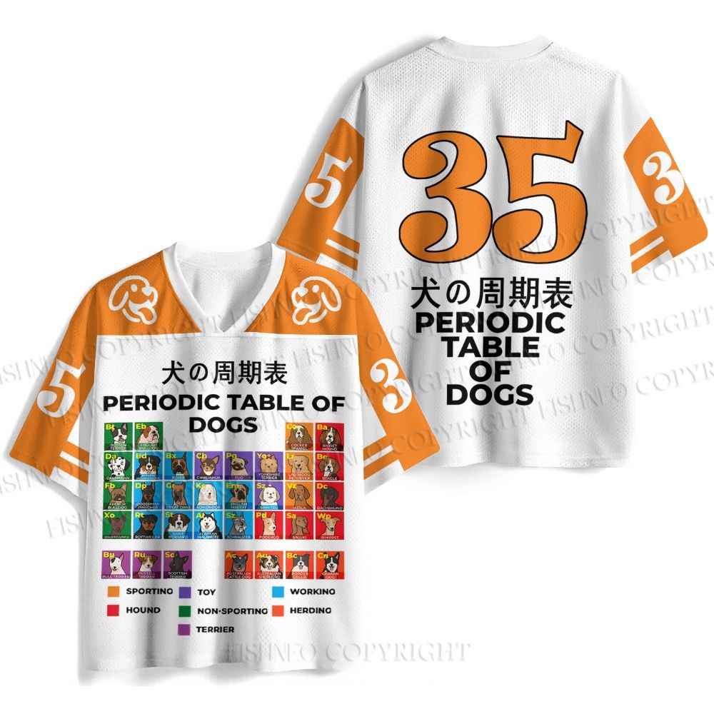 Periodic Table Of Dogs Jersey Shirts