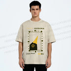 Unisex Yayoi Kusama Polka Dot Bird Printed Washed Tee