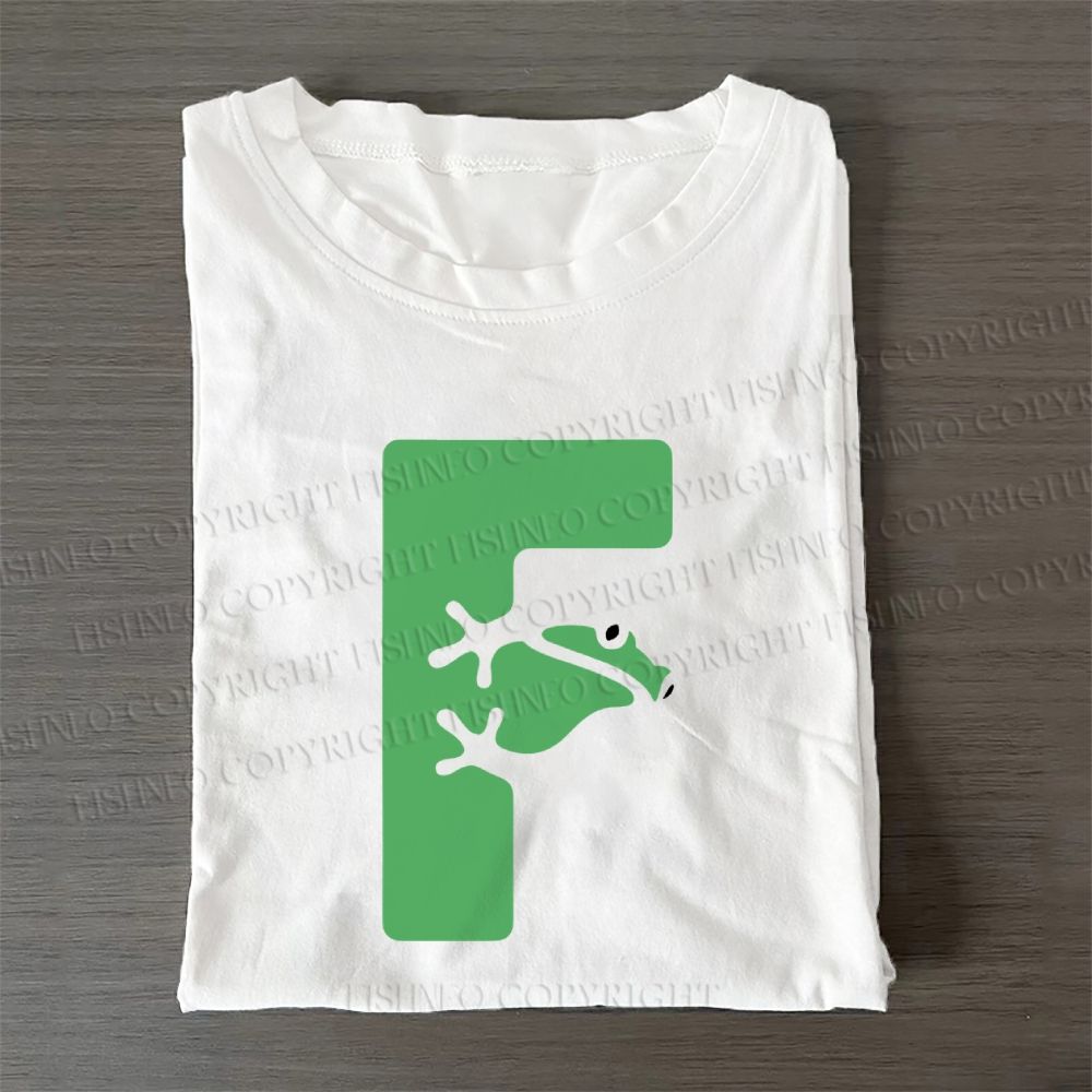 F is for Frog Casual Cotton T-Shirt
