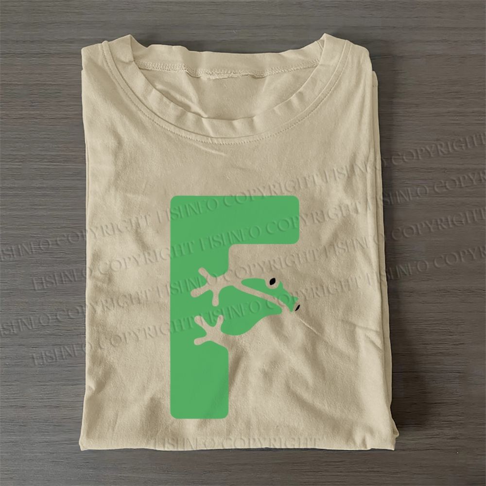 F is for Frog Casual Cotton T-Shirt
