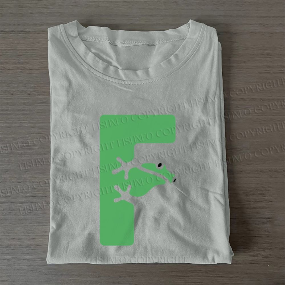 F is for Frog Casual Cotton T-Shirt
