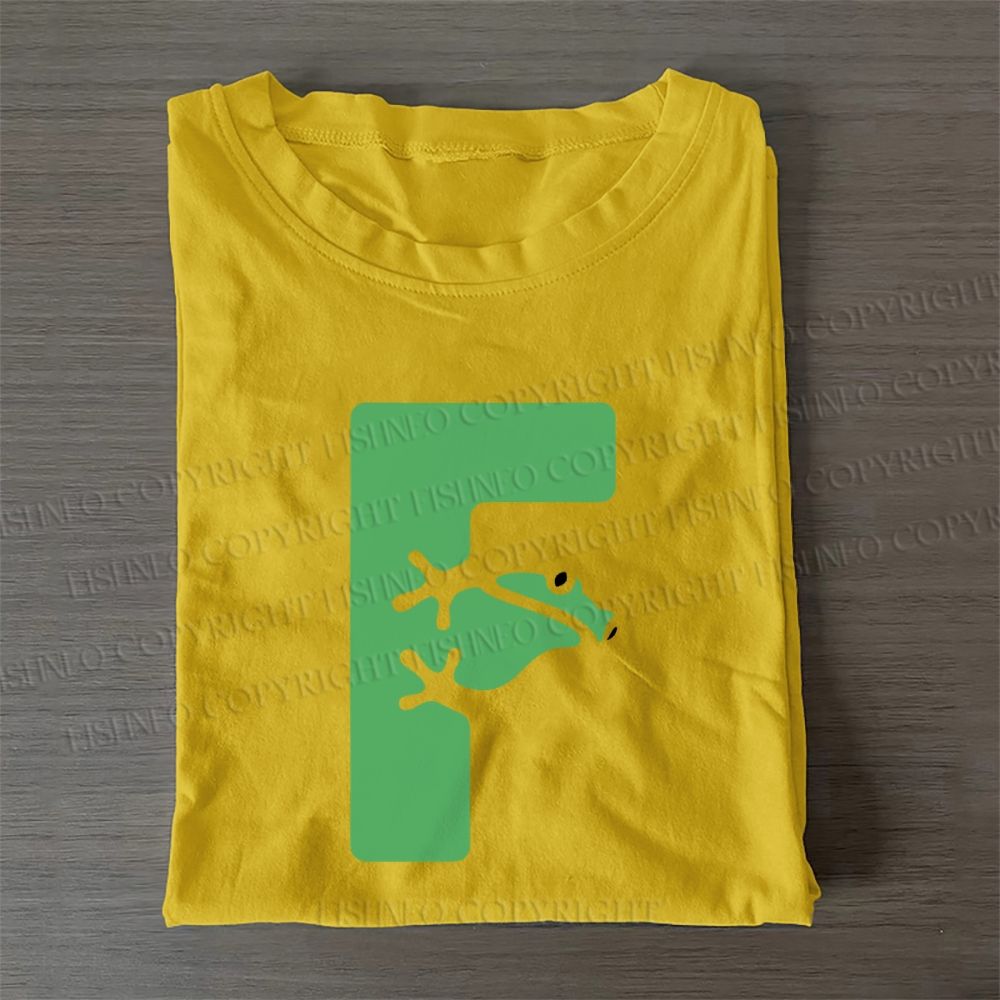 F is for Frog Casual Cotton T-Shirt