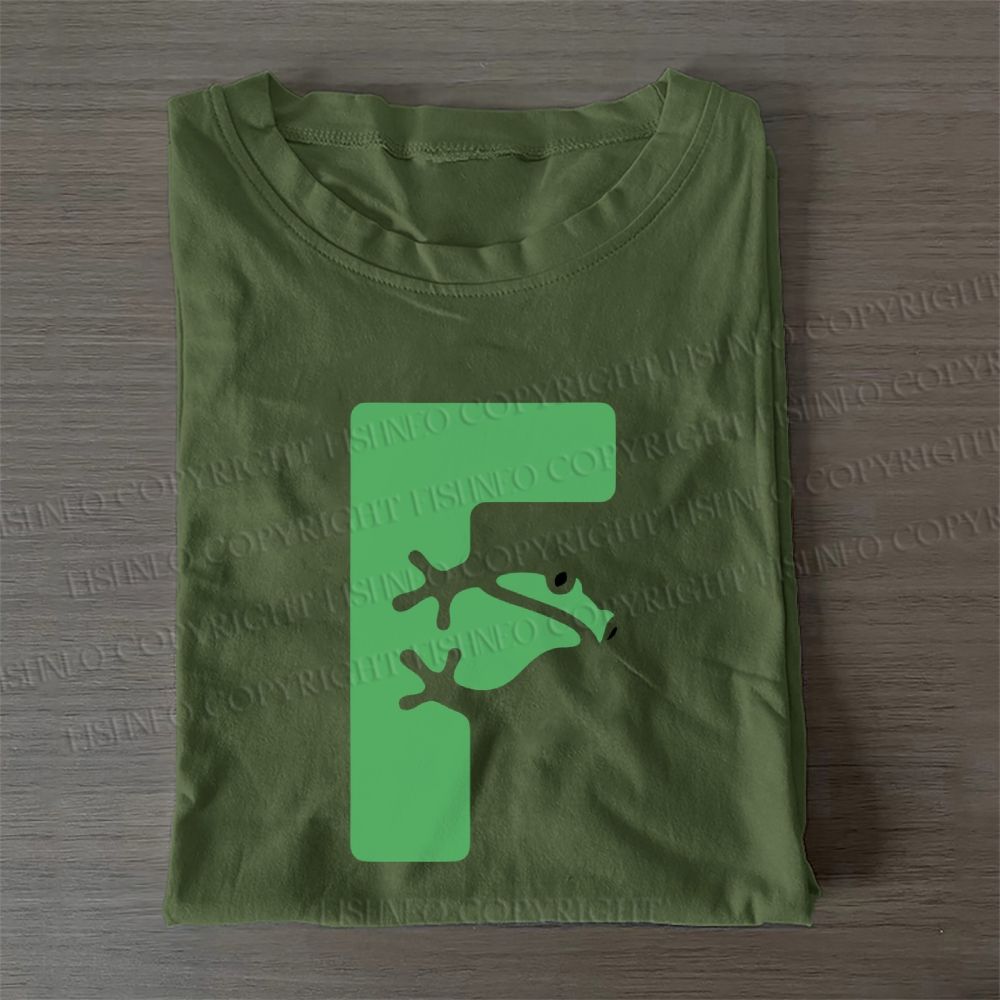 F is for Frog Casual Cotton T-Shirt