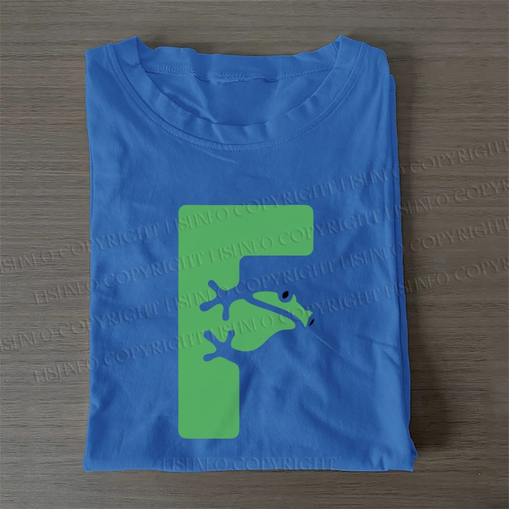 F is for Frog Casual Cotton T-Shirt