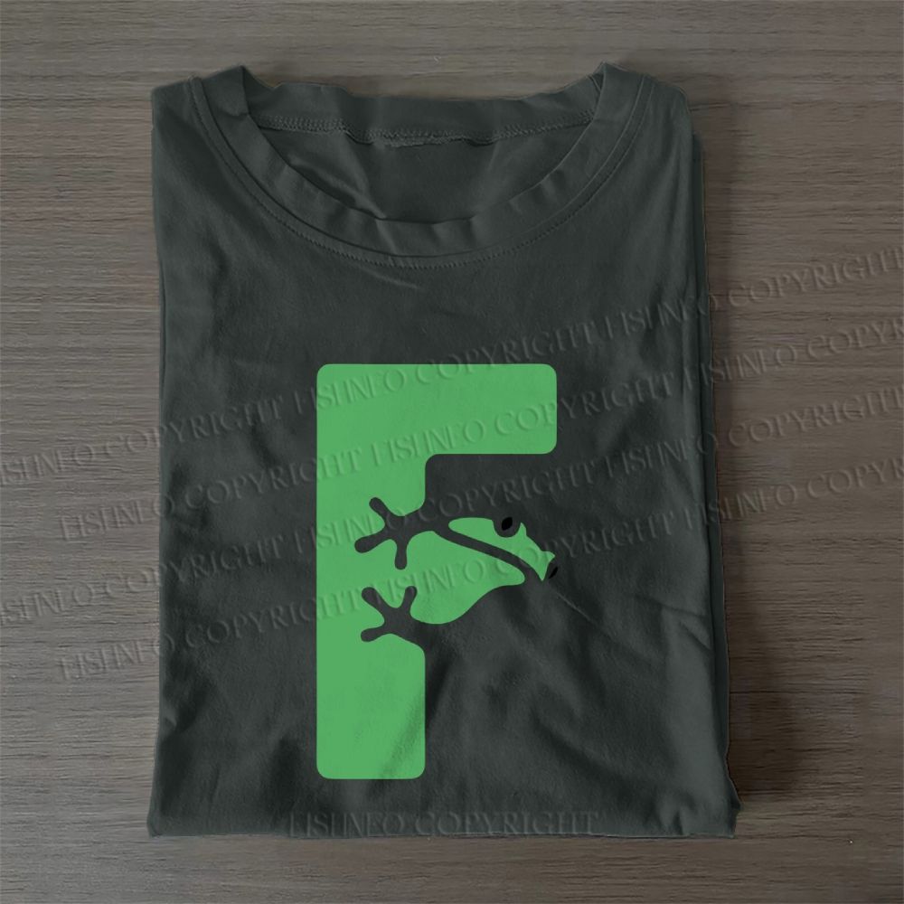 F is for Frog Casual Cotton T-Shirt