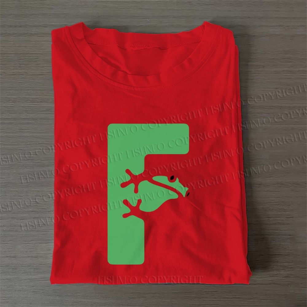 F is for Frog Casual Cotton T-Shirt