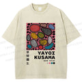 Unisex Yayoi Kusama Graffiti Printed Washed Tee