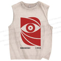 Unisex Bauhaus Eye Printed Washed Tank Top