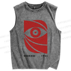 Unisex Bauhaus Eye Printed Washed Tank Top