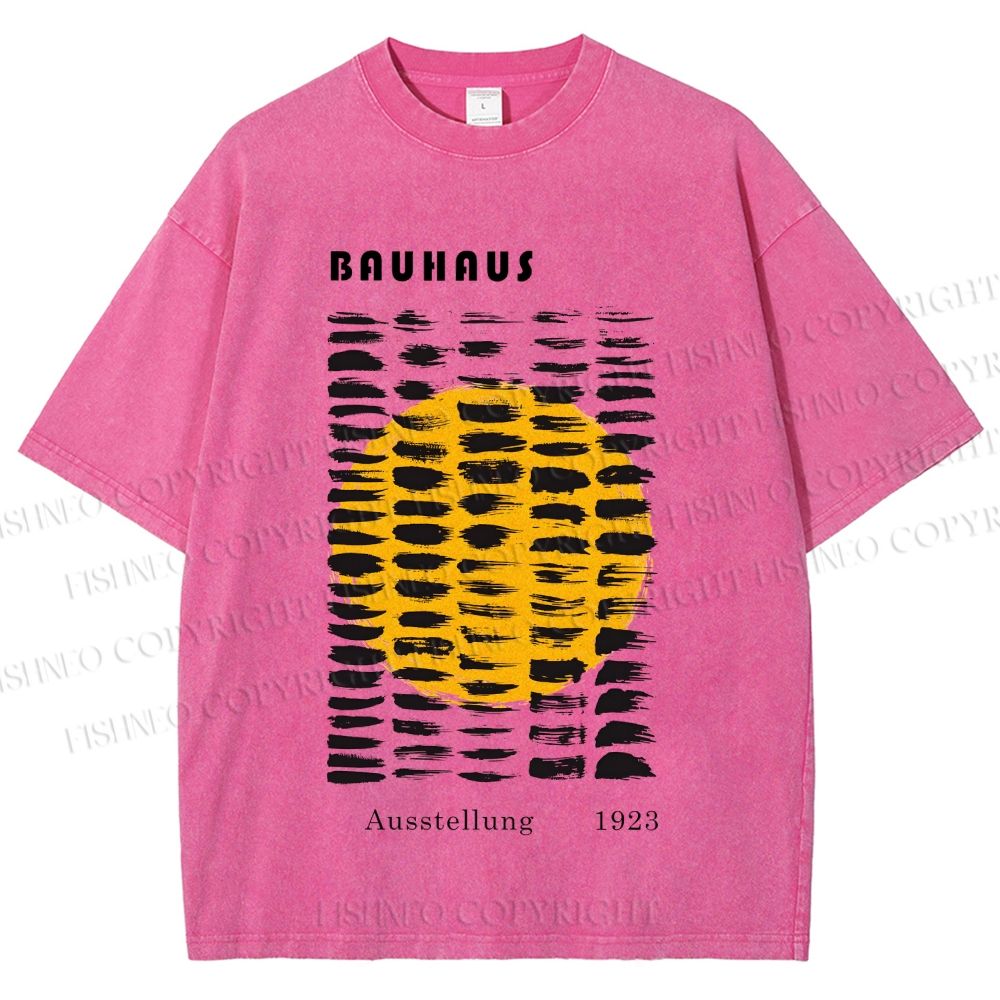 Unisex Bauhaus Geometry Printed Washed Tee