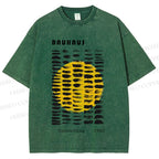 Unisex Bauhaus Geometry Printed Washed Tee