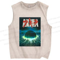 Unisex Akira Printed Washed Tank Top