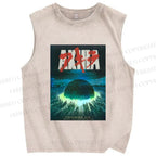 Unisex Akira Printed Washed Tank Top