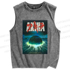 Unisex Akira Printed Washed Tank Top