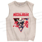 Unisex Metal Gear Solid Cyborg Ninja Printed Washed Tank Top