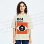 Unisex George Orwell Art Eyes Printed Washed Tee